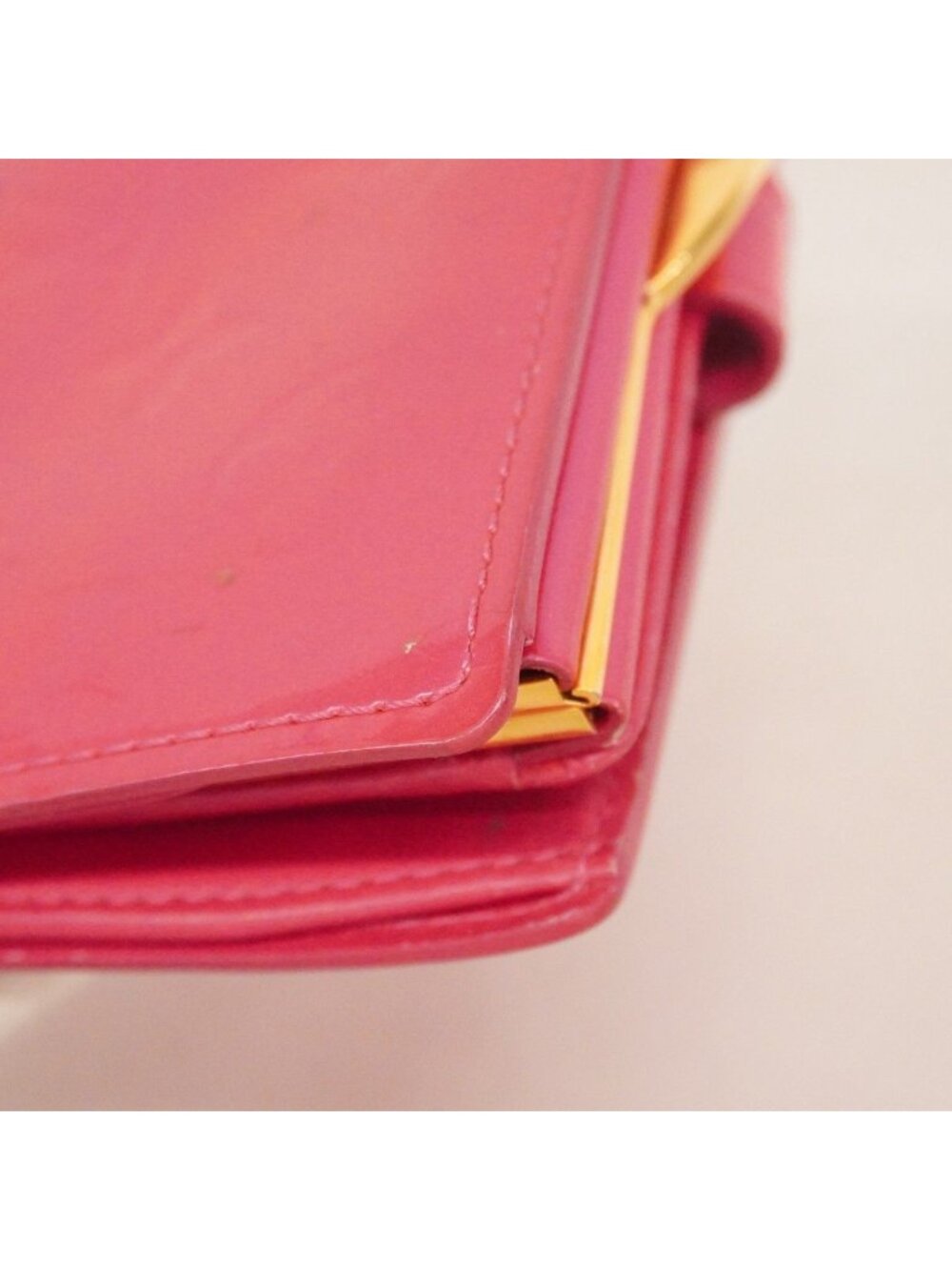 Louis Vuitton Wallet Vernis Portomonevie Viennois Fuchsia Pink - Picture 8 of 10